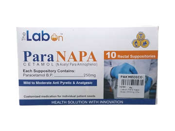 Picture of Labon Para Napa Supp 250mg 10x1